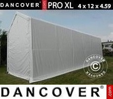 Tenda deposito 4x12x3,5x4,59m, PVC, Bianco