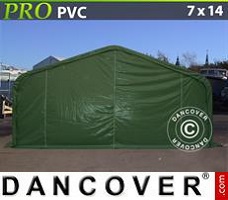 Tenda deposito 7x14x3,8m PVC, Verde