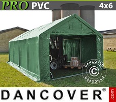 Tenda deposito 4x6x2x3,1m, PVC, Verde