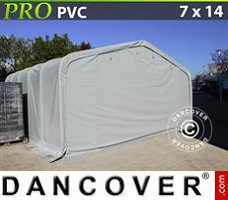 Tenda deposito 7x14x3,8m PVC, Grigio