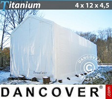Tenda deposito 4x12x3,5x4,5m, Bianco