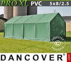 Tenda deposito 5x8x2,5x3,3m, PVC, Verde