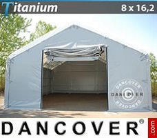 Tenda deposito 8x16,2x3x5m, Bianco / Grigio