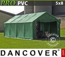 Tenda deposito 5x8x2x2,9m, PVC, Verde