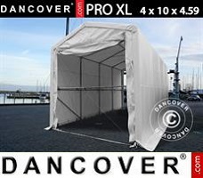 Tenda deposito 4x10x3,5x4,59m, PVC, Bianco
